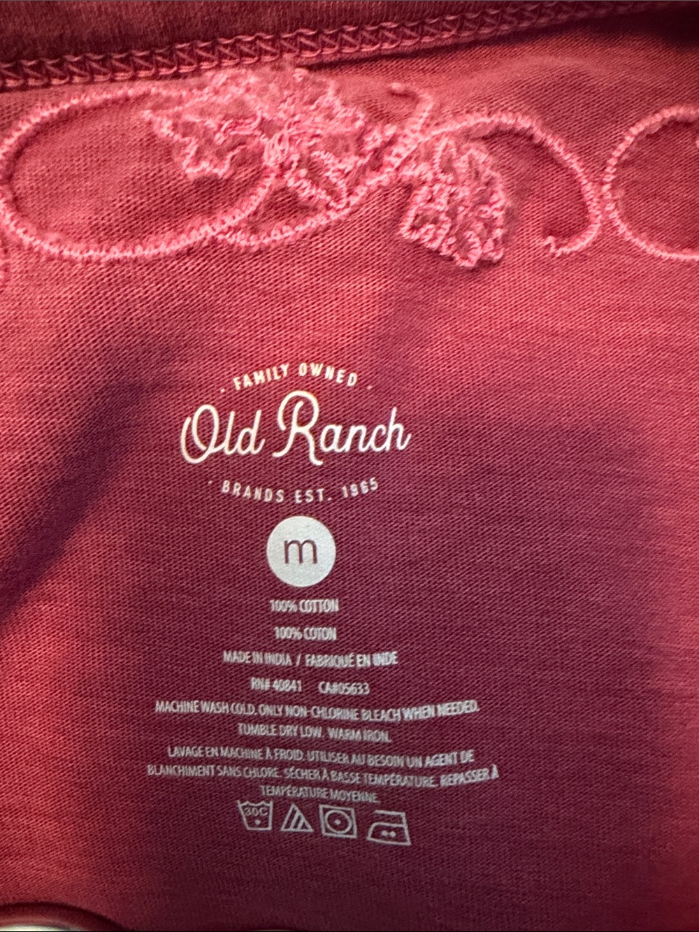 Embroidered Keyhole Tank Top in Raspberry Pink - Picture 2 of 5